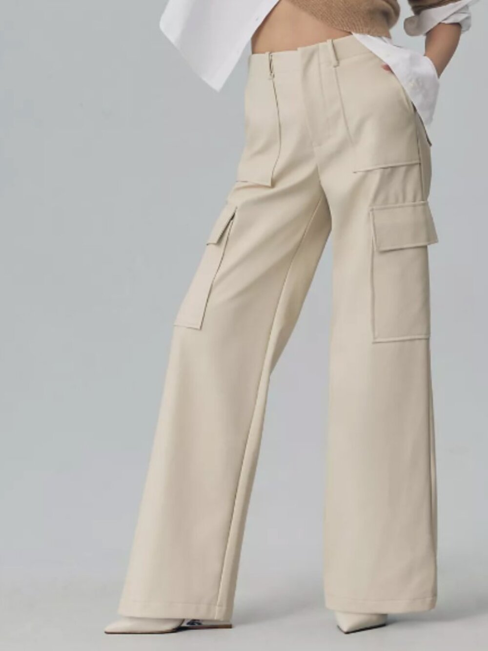 Anthropologie WAYF Faux Leather Cargo Pants